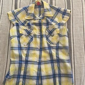 H Bar C vintage button up western top.